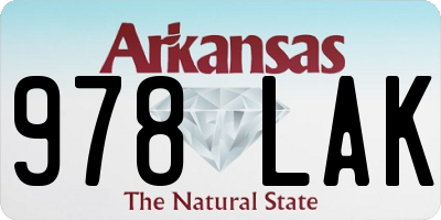 AR license plate 978LAK