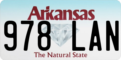 AR license plate 978LAN