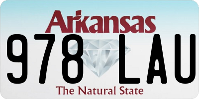 AR license plate 978LAU