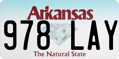 AR license plate 978LAY