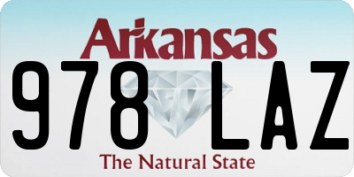 AR license plate 978LAZ