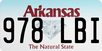 AR license plate 978LBI