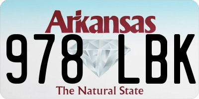 AR license plate 978LBK