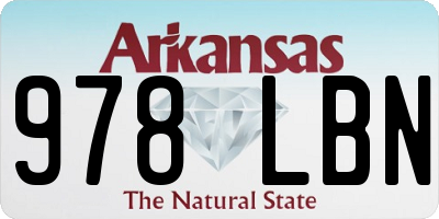 AR license plate 978LBN