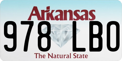 AR license plate 978LBO