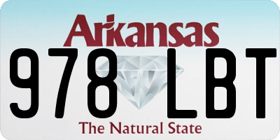 AR license plate 978LBT