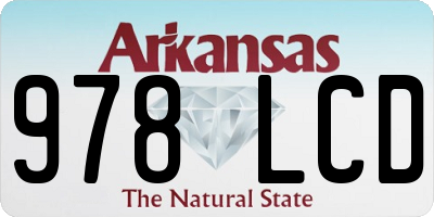 AR license plate 978LCD