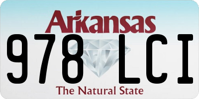 AR license plate 978LCI
