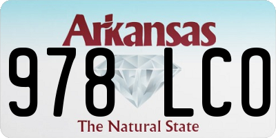 AR license plate 978LCO