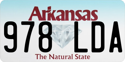 AR license plate 978LDA