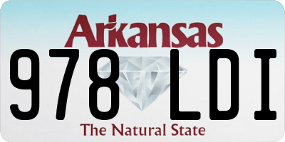 AR license plate 978LDI