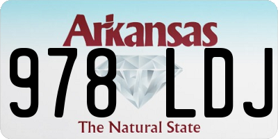 AR license plate 978LDJ