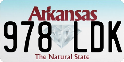 AR license plate 978LDK