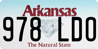 AR license plate 978LDO