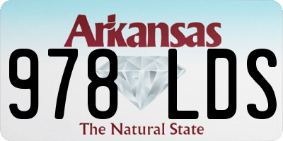 AR license plate 978LDS