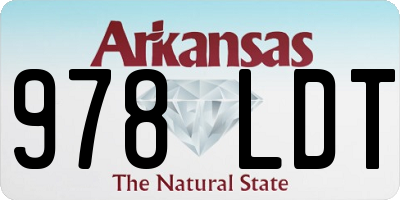 AR license plate 978LDT