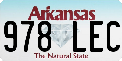 AR license plate 978LEC