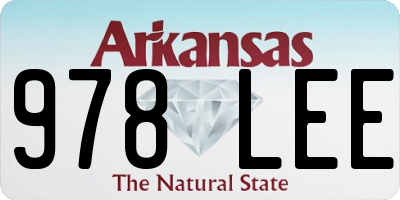 AR license plate 978LEE