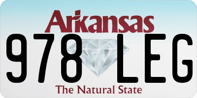 AR license plate 978LEG