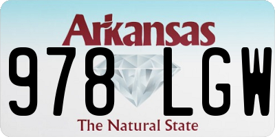 AR license plate 978LGW