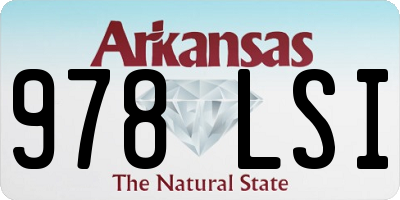 AR license plate 978LSI