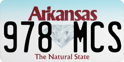 AR license plate 978MCS