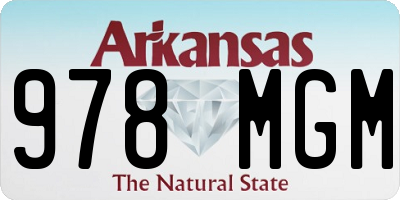 AR license plate 978MGM