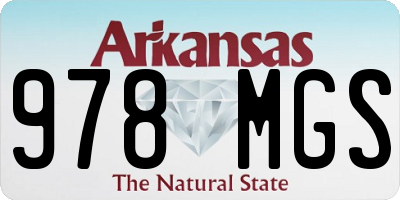 AR license plate 978MGS