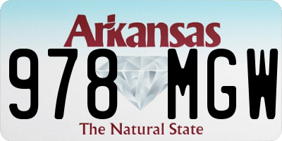 AR license plate 978MGW