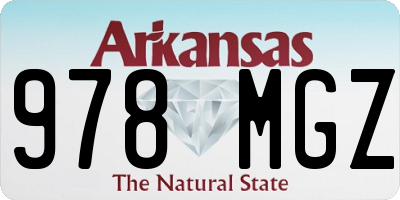 AR license plate 978MGZ