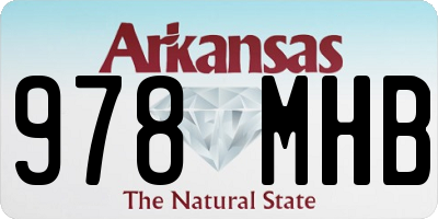 AR license plate 978MHB