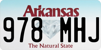 AR license plate 978MHJ