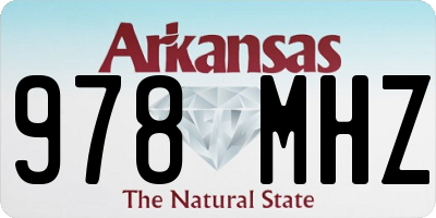 AR license plate 978MHZ