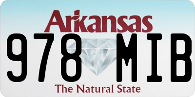 AR license plate 978MIB