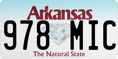 AR license plate 978MIC