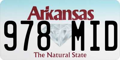AR license plate 978MID