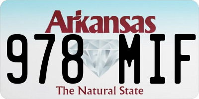 AR license plate 978MIF
