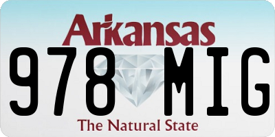 AR license plate 978MIG