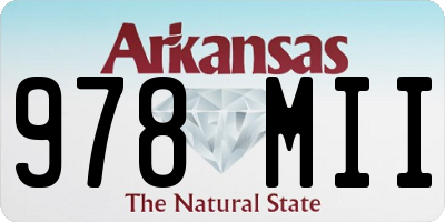 AR license plate 978MII