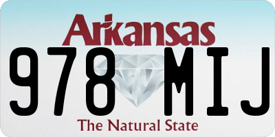 AR license plate 978MIJ
