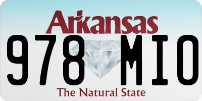 AR license plate 978MIO