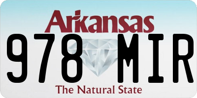 AR license plate 978MIR