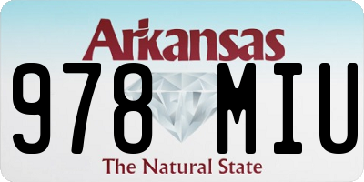 AR license plate 978MIU