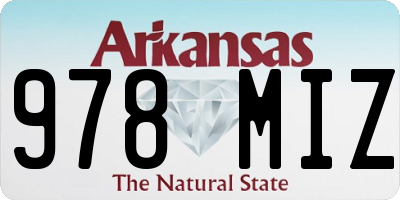 AR license plate 978MIZ