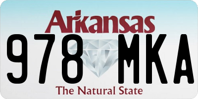 AR license plate 978MKA