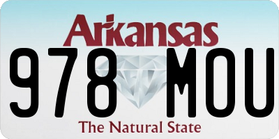 AR license plate 978MOU