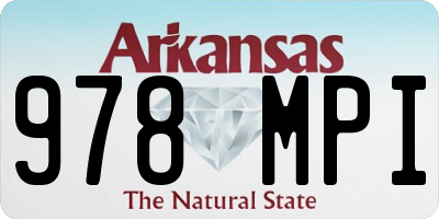 AR license plate 978MPI