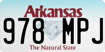 AR license plate 978MPJ