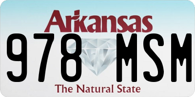 AR license plate 978MSM