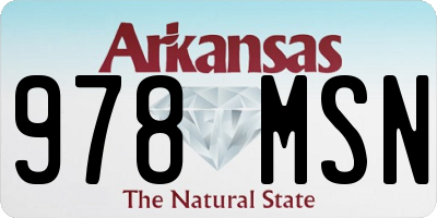 AR license plate 978MSN